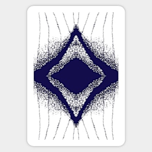 Shibori , Ikat , Blue And White Diamond Sticker